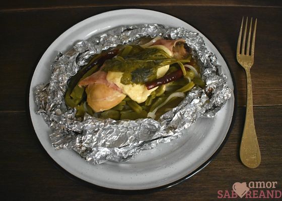 imagen de mixiotes de pollo