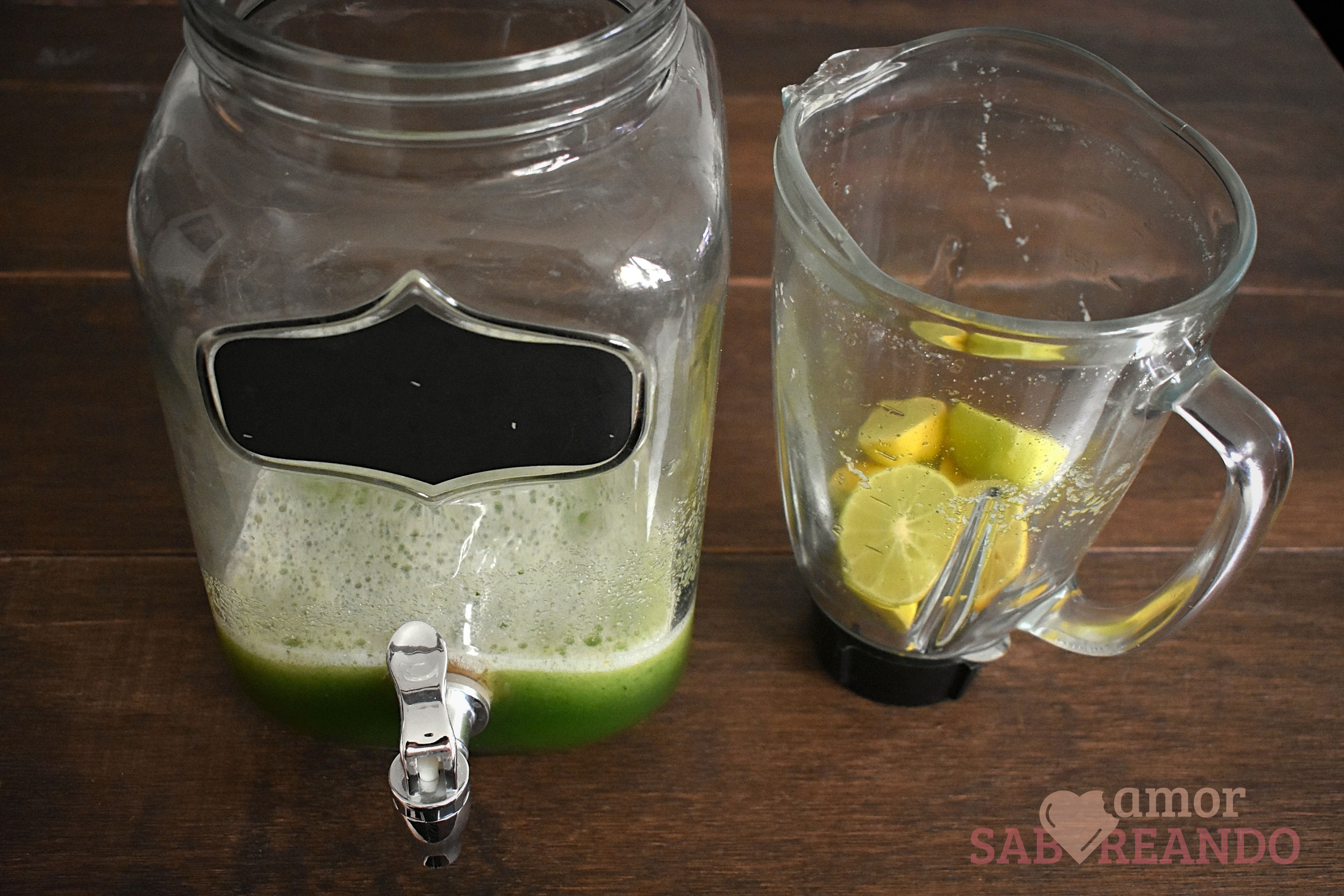 Agua de Limón pepino y jengibre