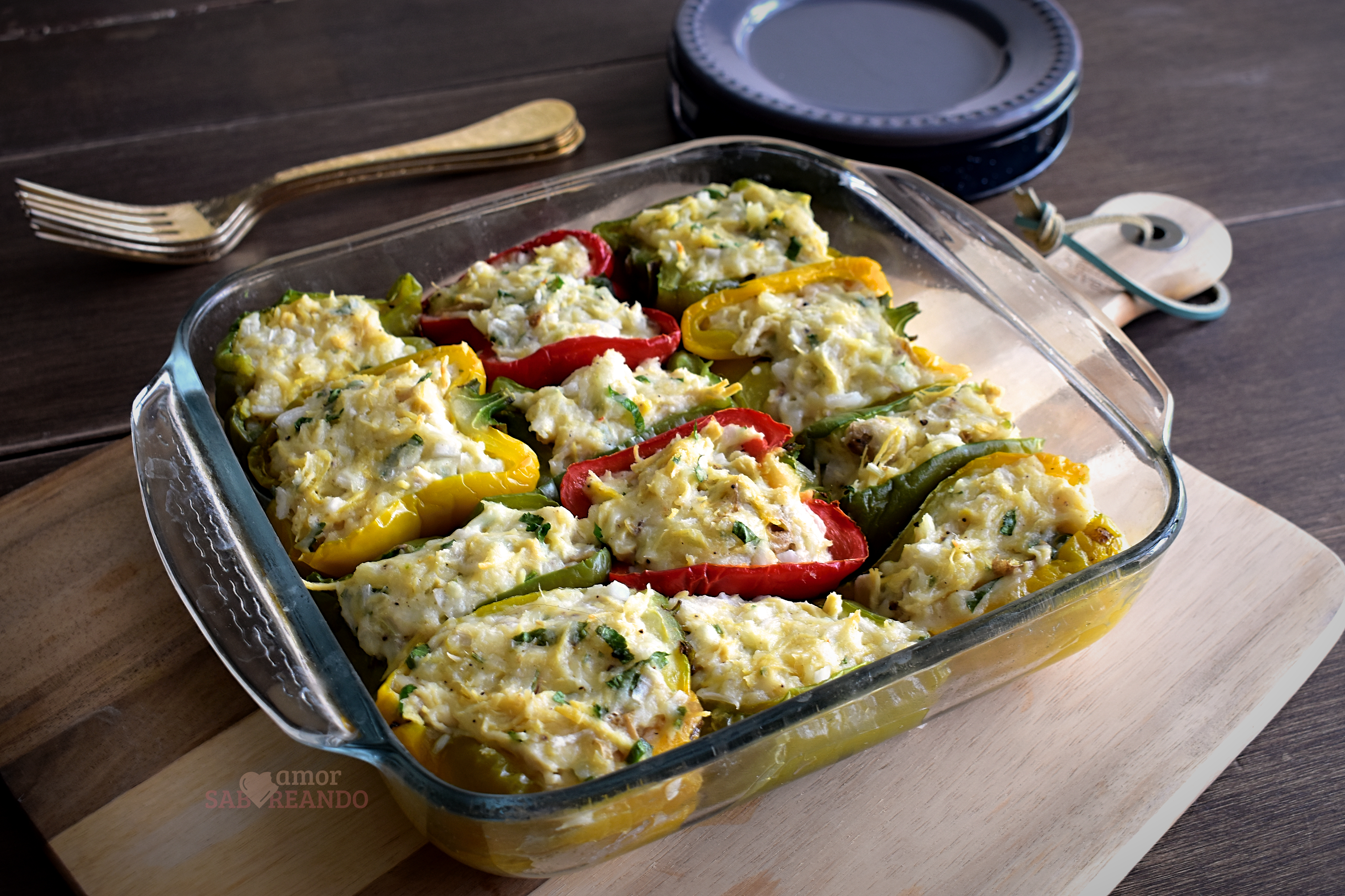 pimientos rellenos saboreando_amor