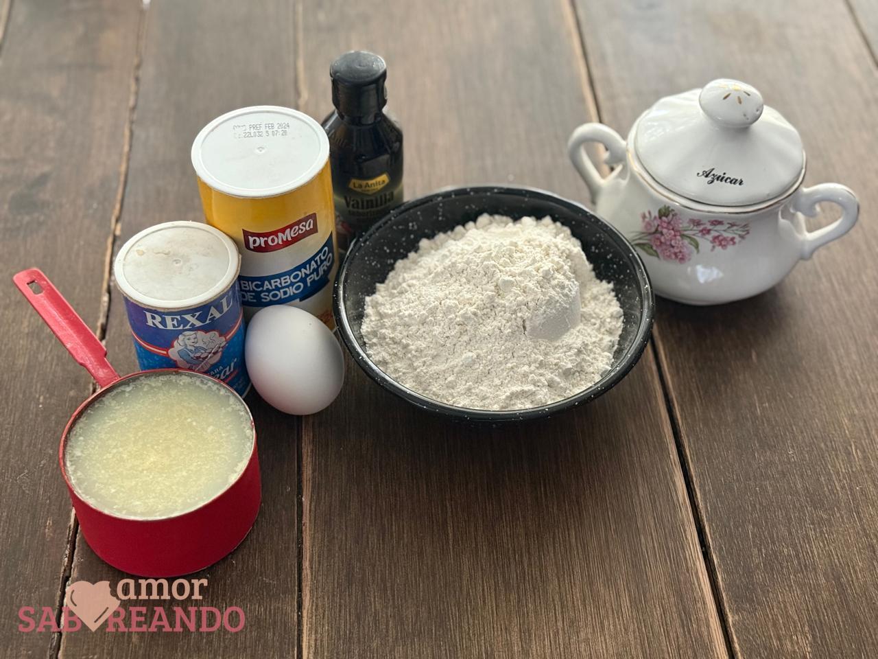 Ingredientes Hotcakes esponjosos SaboreandoAmor.com