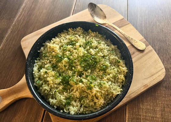 Arroz al cilantro
