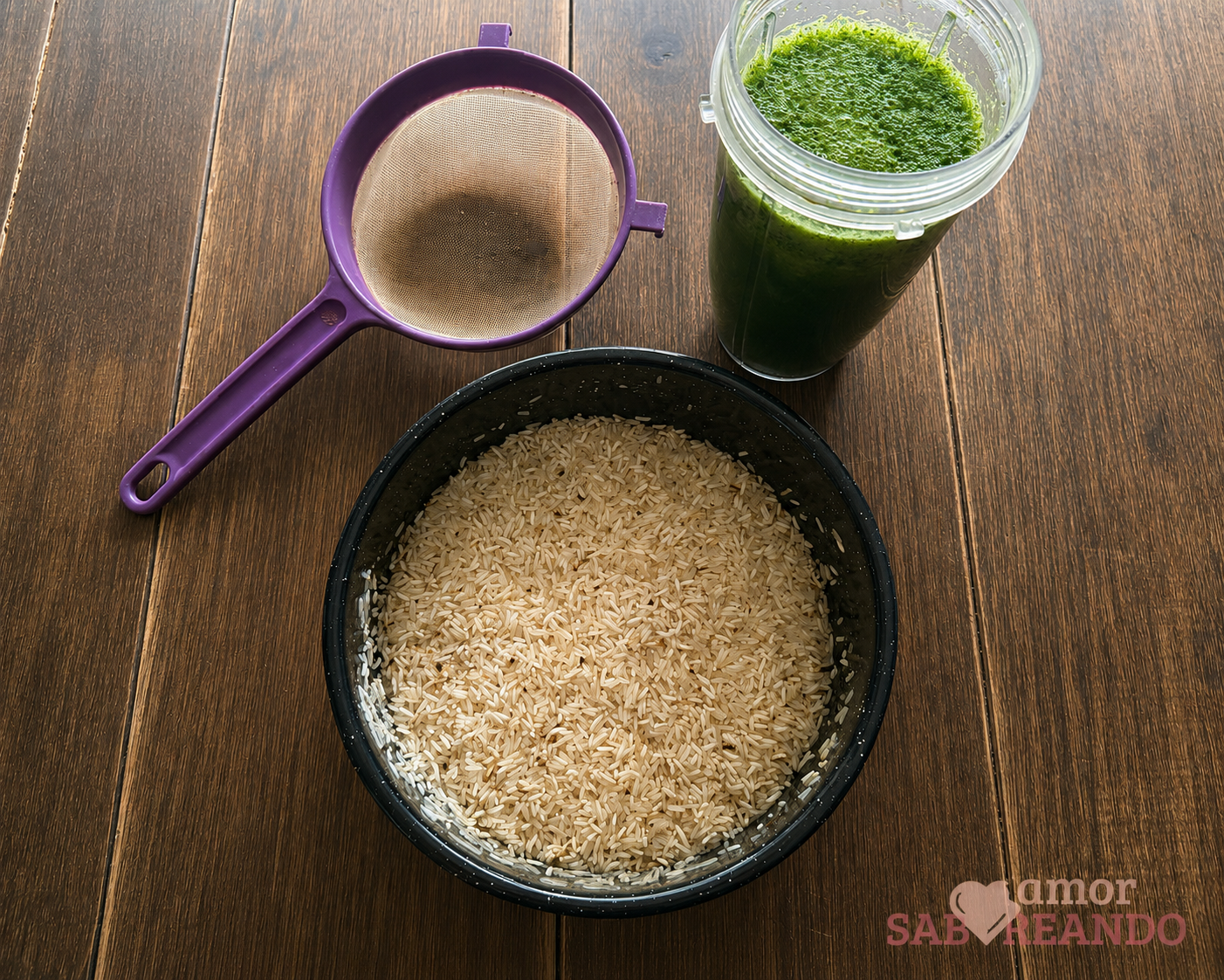 Arroz al cilantro SaboreandoAmor.com