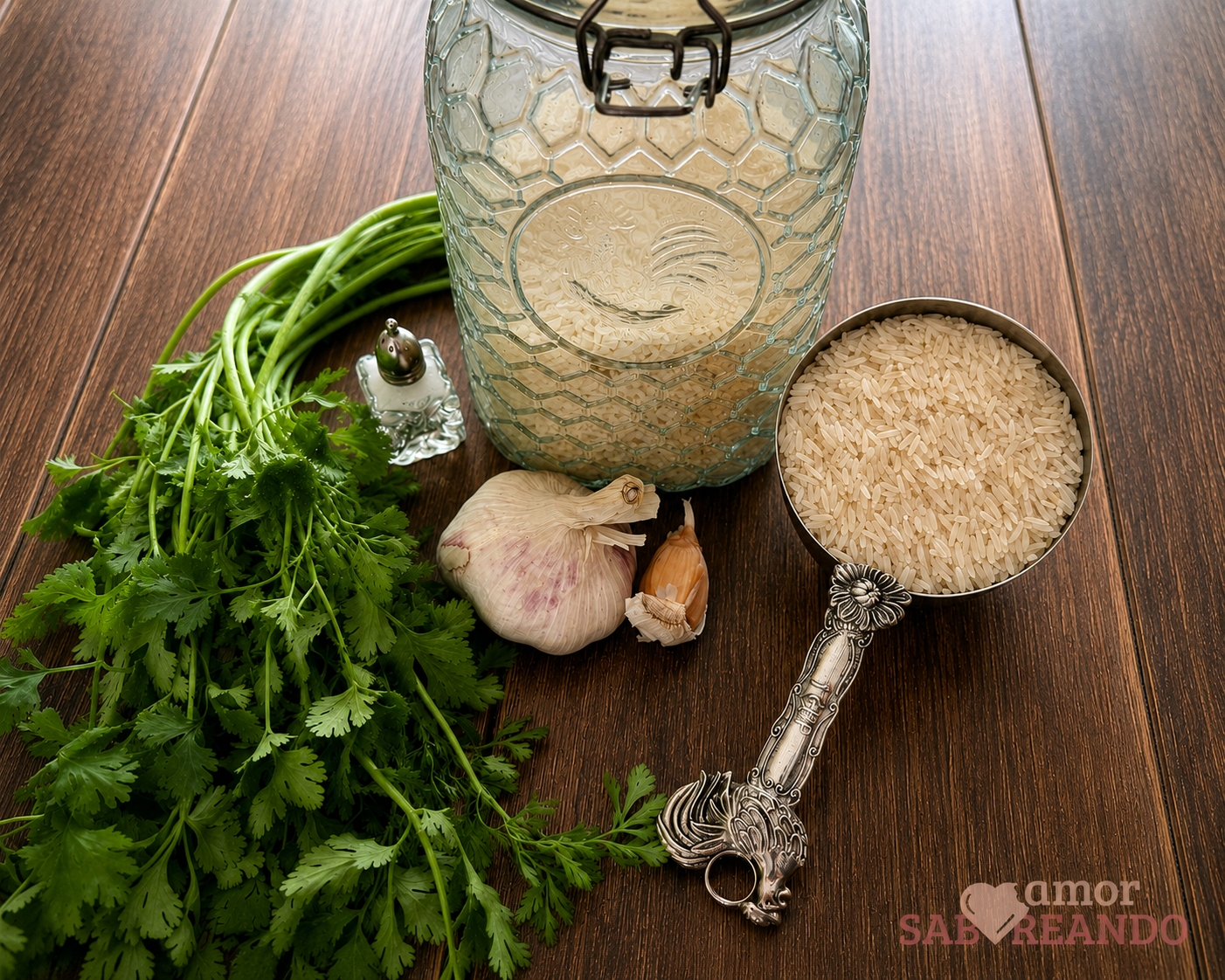 Arroz al cilantro SaboreandoAmor.com