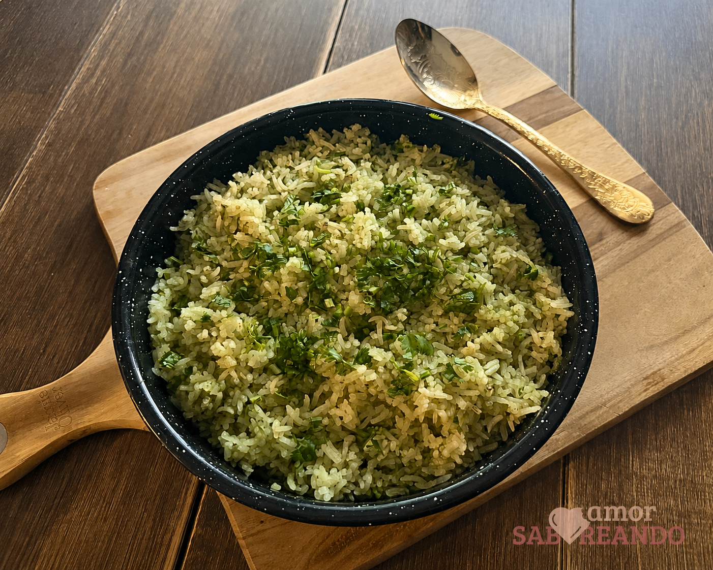 Arroz al cilantro SaboreandoAmor.com